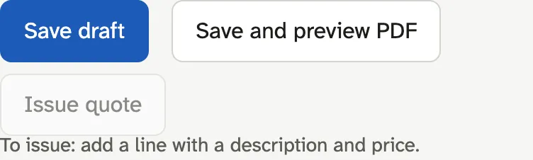 Issue quote waiting, with what’s missing underneath